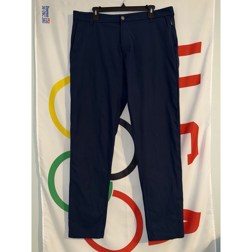 Lululemon Commission Pant Mens 36 Navy Blue LM5986S Slim Fit